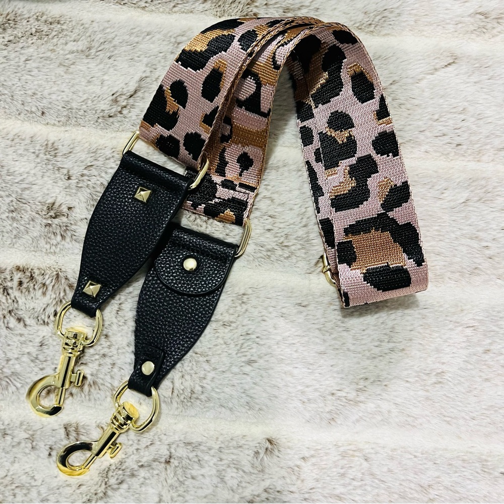 Pink leopard Purse/Bag strap